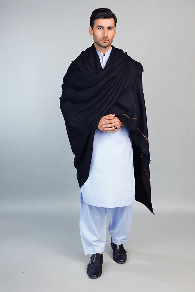 black pashmina wool