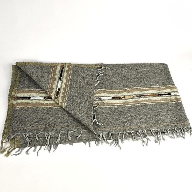 Grey wool shawl